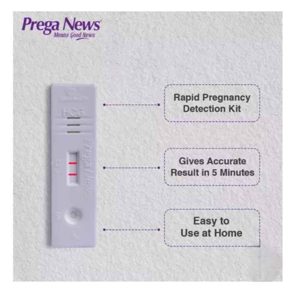 Prega News One Step Urine HCG Pregnancy Test Kit Combo