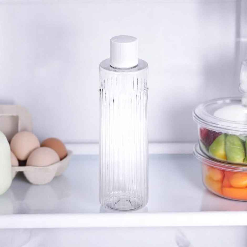 Jaypee Plus Ribba Fridge Plastic Water Bottle Set of 6 | Transparent | Capacity 860 ml Each