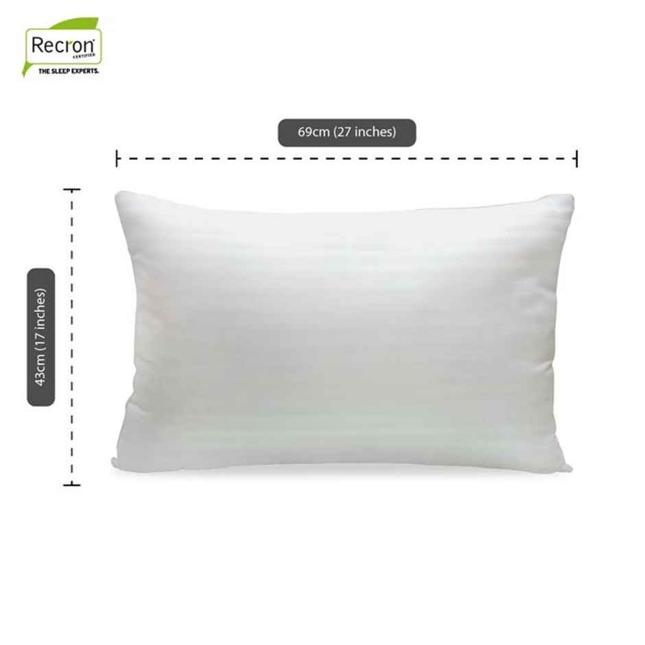 Recron Certified Blume Striped Fibre Pillow | 17 x 27 Inch Pack of 1