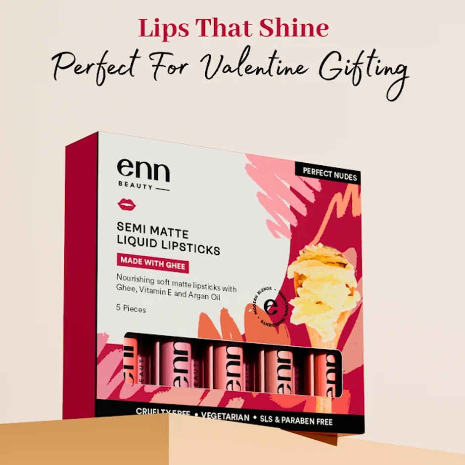 ENN Beauty Semi Matte Liquid Lipsticks | Perfect Nudes | Smooth Weightless Formula