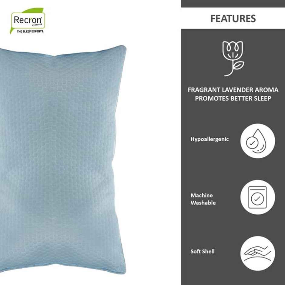 Recron Certified Fragranza Aroma Infused Pillow | 17 x 27 Inch Pack of 1 - Assorted