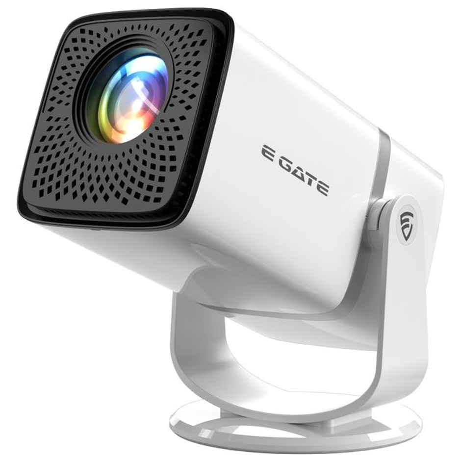 E GATE Atom 3X 4K Projector, Native 1080p, 300 ISO, Android, WiFi 6, Rotatable