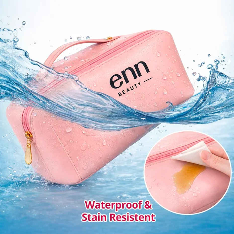 ENN Beauty Travel Tote | Multifunctional Organizer Makeup Bag with Free Lipstick