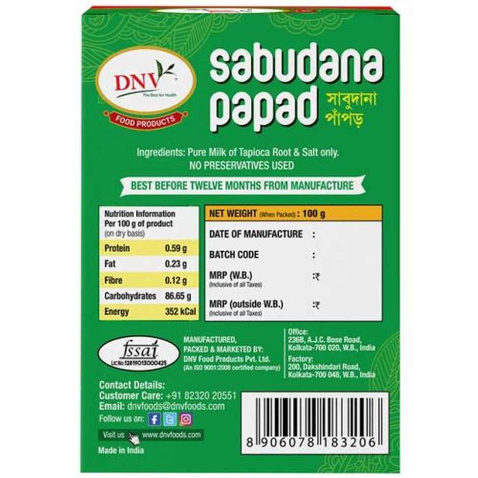 Dnv Sabudana Papad | Crunchy & Traditional