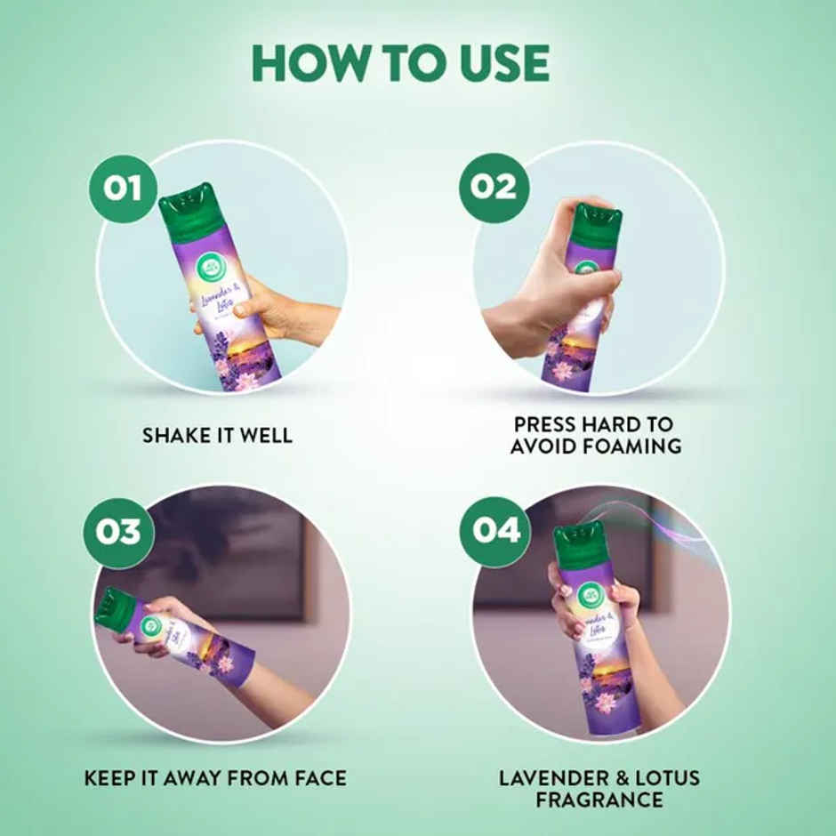 Air Wick Lavender & Lotus Room Air Freshener Spray Aerosol