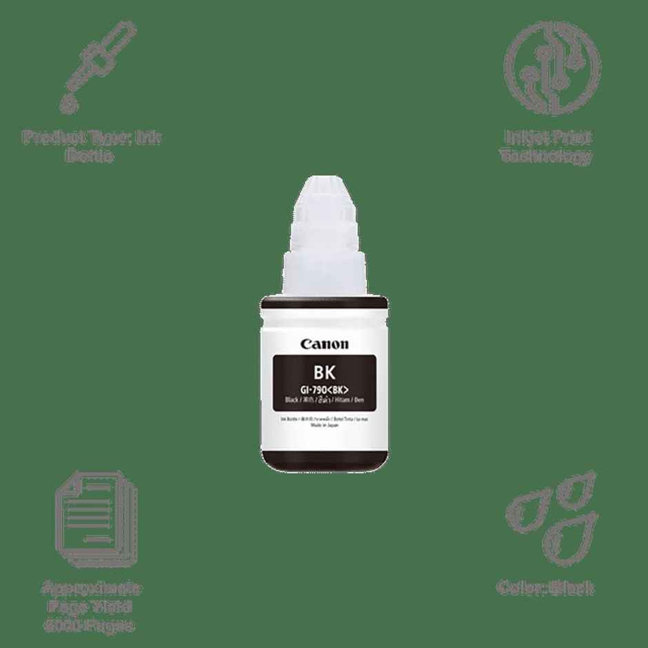 Canon PIXMA GI790 Black Ink Bottle for G1010, G2000, G2012, G3000, G3010, G3012, G4010