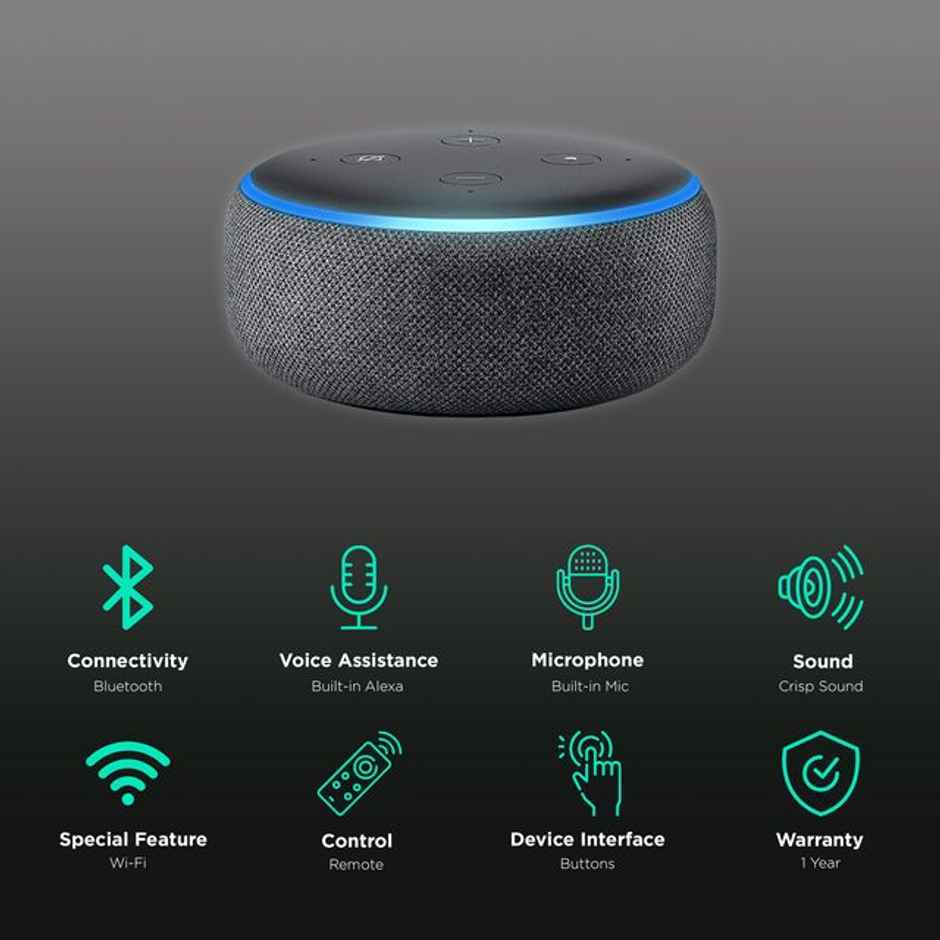 Amazon Echo Dot (3Rd Gen) - 1 Smart Speaker Brand In India With Alexa (Black)