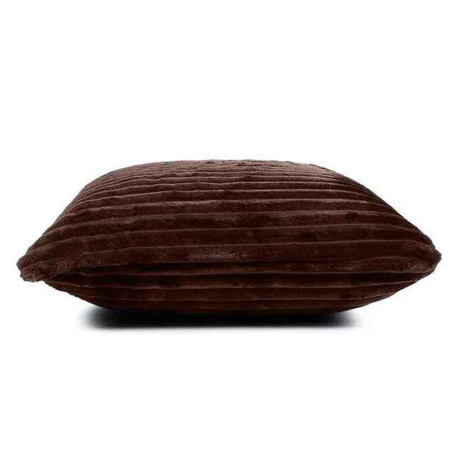 Status Ribbed Cushion Cover Set Of 2 16 x 16 in - Brown