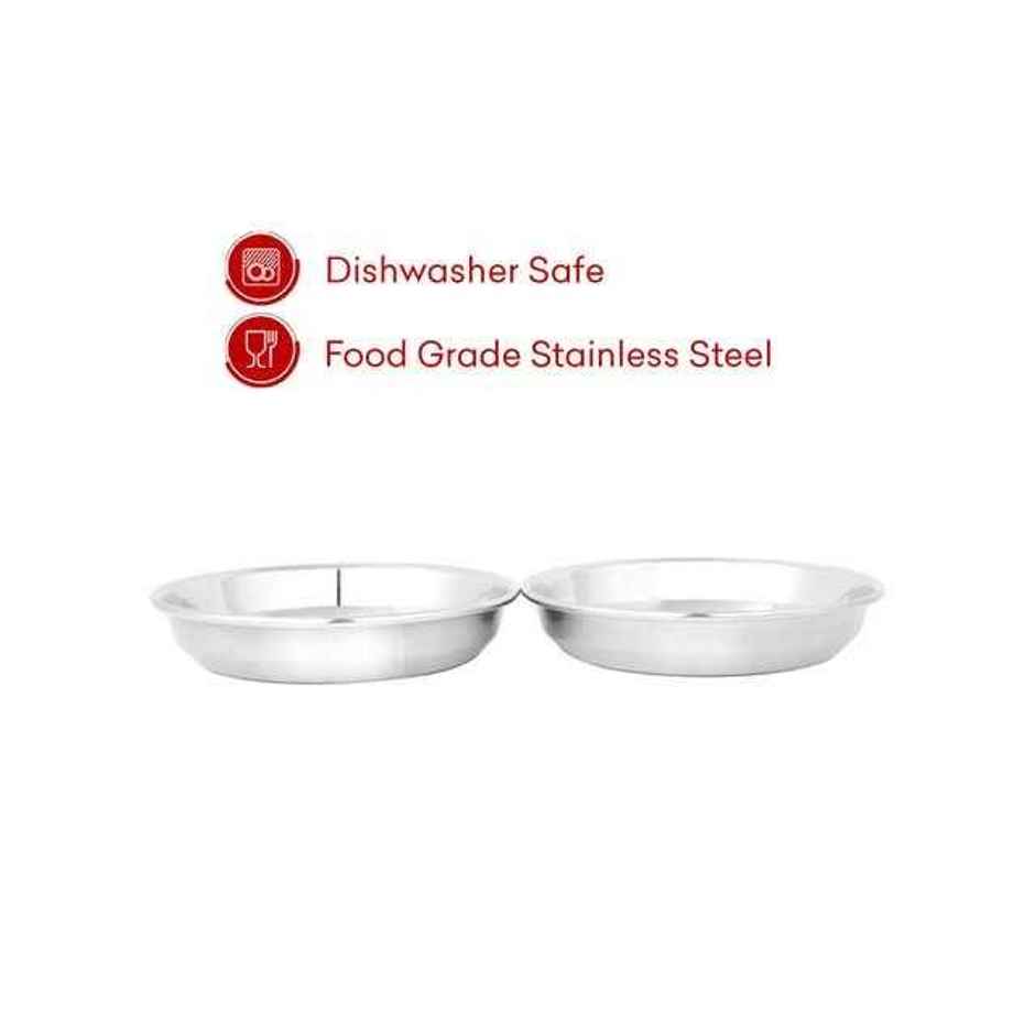 BAY6 Steel Traditional Halwa Plate Set | 5.5 Inch | 4 Piece