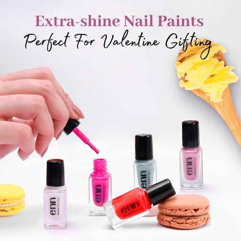 ENN Beauty Extra Shine Nail Paint Kit With Ghee | Glam Party