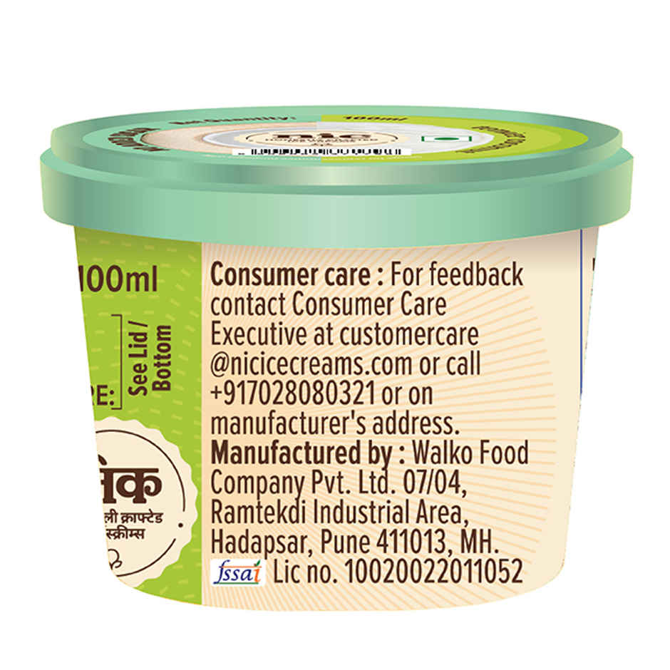 NIC Tender Coconut Ice Cream Cup | No Added Sugar