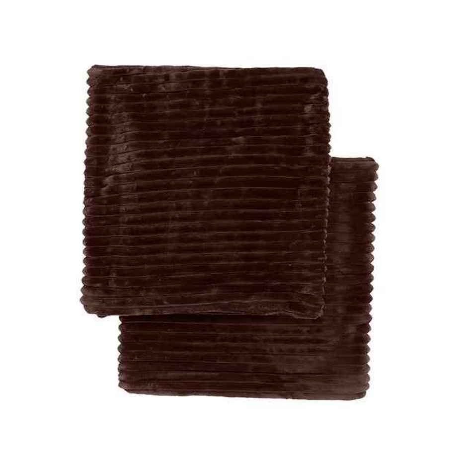 Status Ribbed Cushion Cover Set Of 2 16 x 16 in - Brown