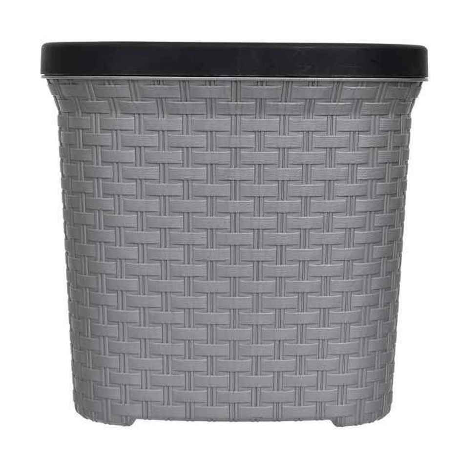 Kuber Industries Open Plastic Dustbin Without Lid | 7 Litre | Grey