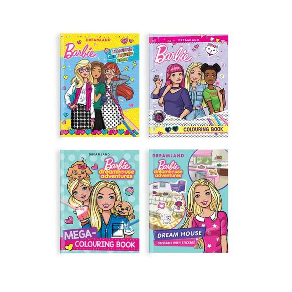 Barbie Colouring & Activity Books Pack of 4 |Gift for kid |Book Gift Pack| Barbie Book Set|160 Page