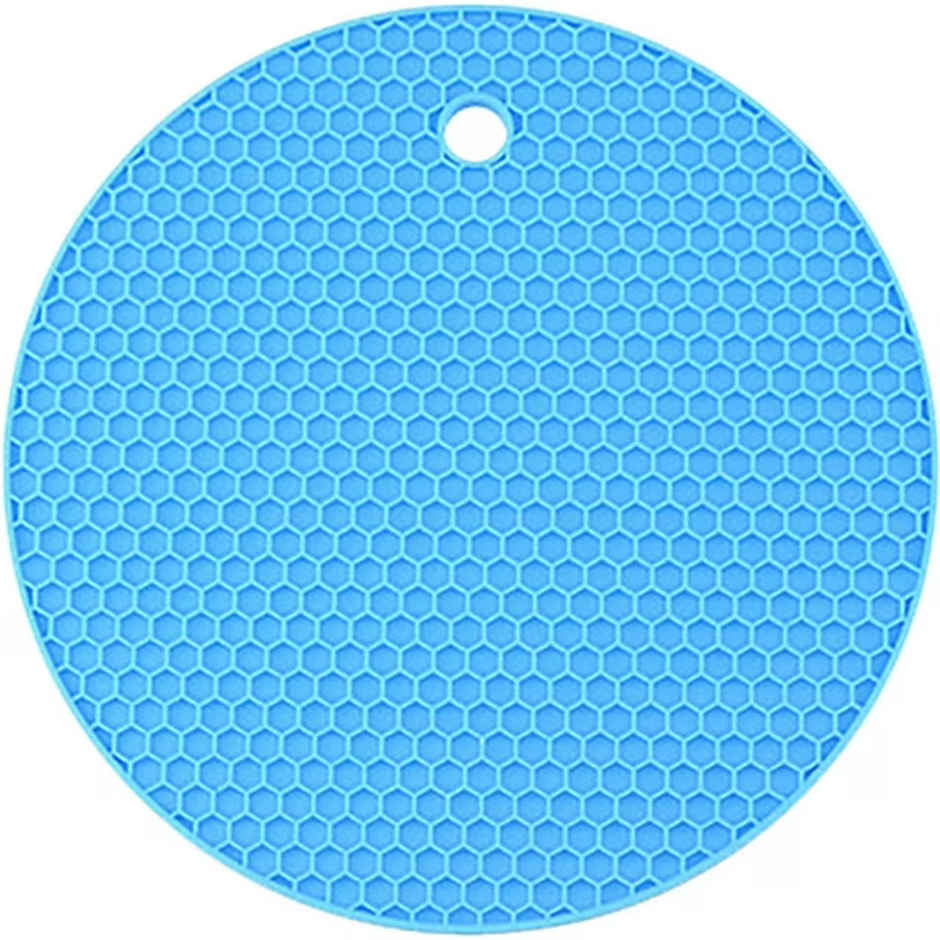 Soham Housewares Round Silicon Hotpot Coaster (Colour May Vary)