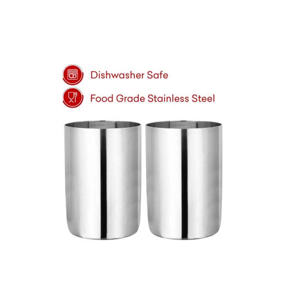 BAY6 Steel Amrapalli Glass Set | 300 ml | 4 Piece