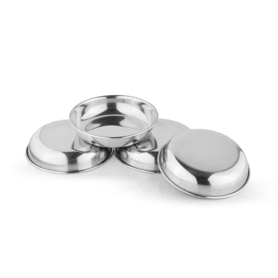 BAY6 Steel Side - Halwa Plate 5.5 Inch | 4 Piece