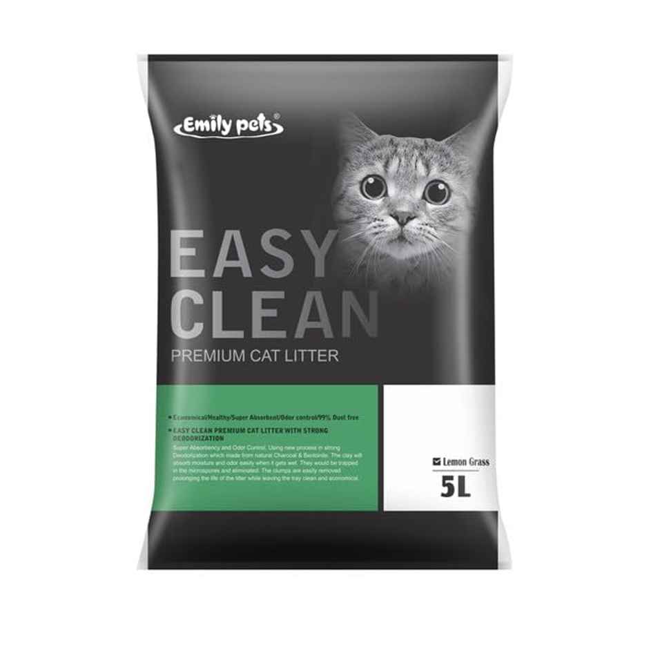 Emily Pets Premium Bentonite Cat Litter - Lemon Grass
