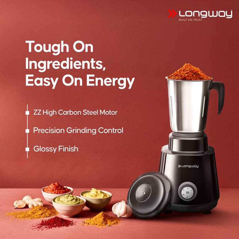 Roto Max Up to 750W Max Output Juicer Mixer Grinder | 2 Years Warranty | 4 Jars | Black & Grey