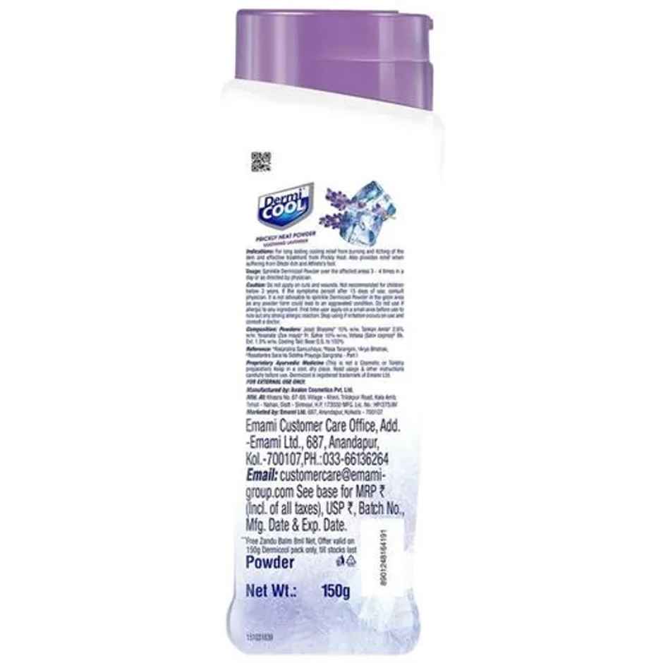 Dermicool Prickly Heat Powder Lavender 150g with Free Kesh king Shampoo