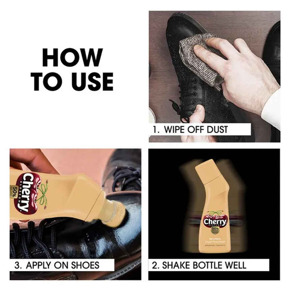 Cherry Blossom Neutral Liquid Shoe Polish