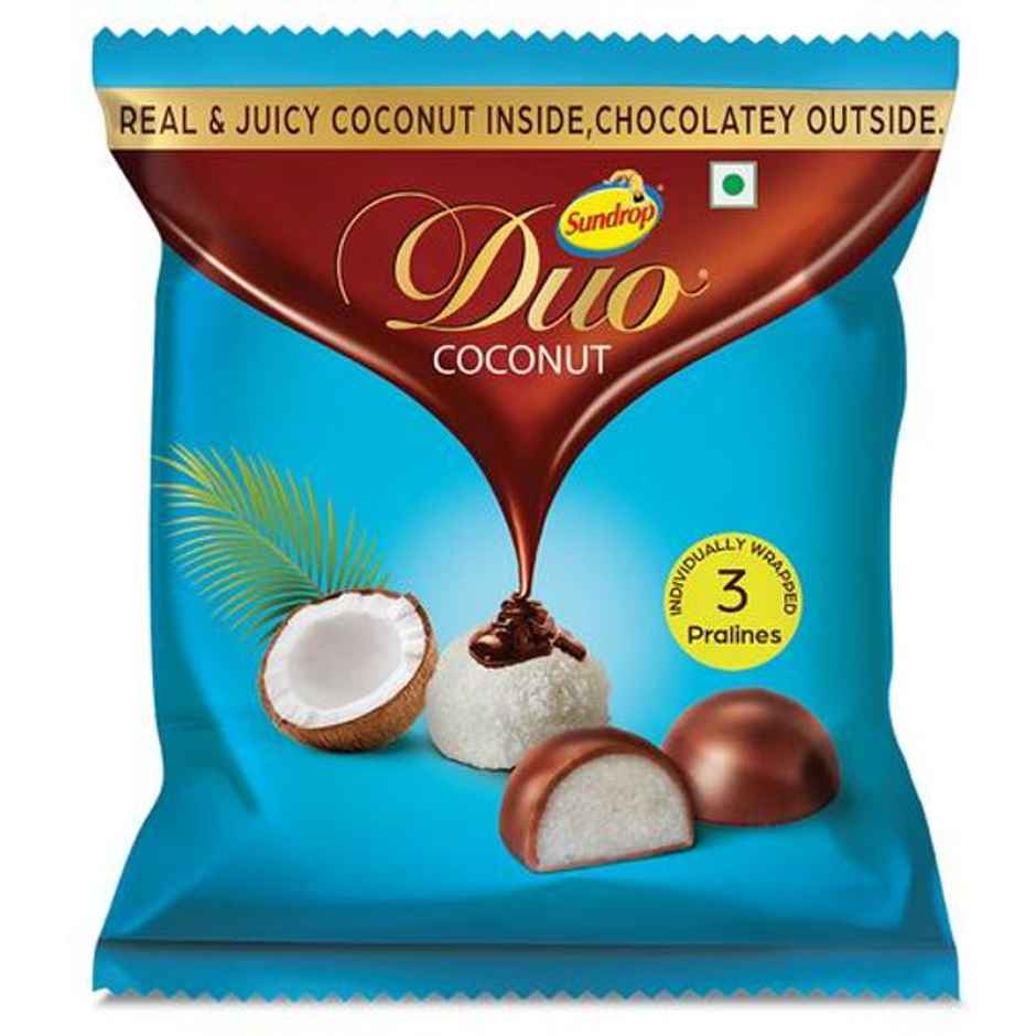 Sundrop Duo Coconut- 3 Pralines Pack Chocolate