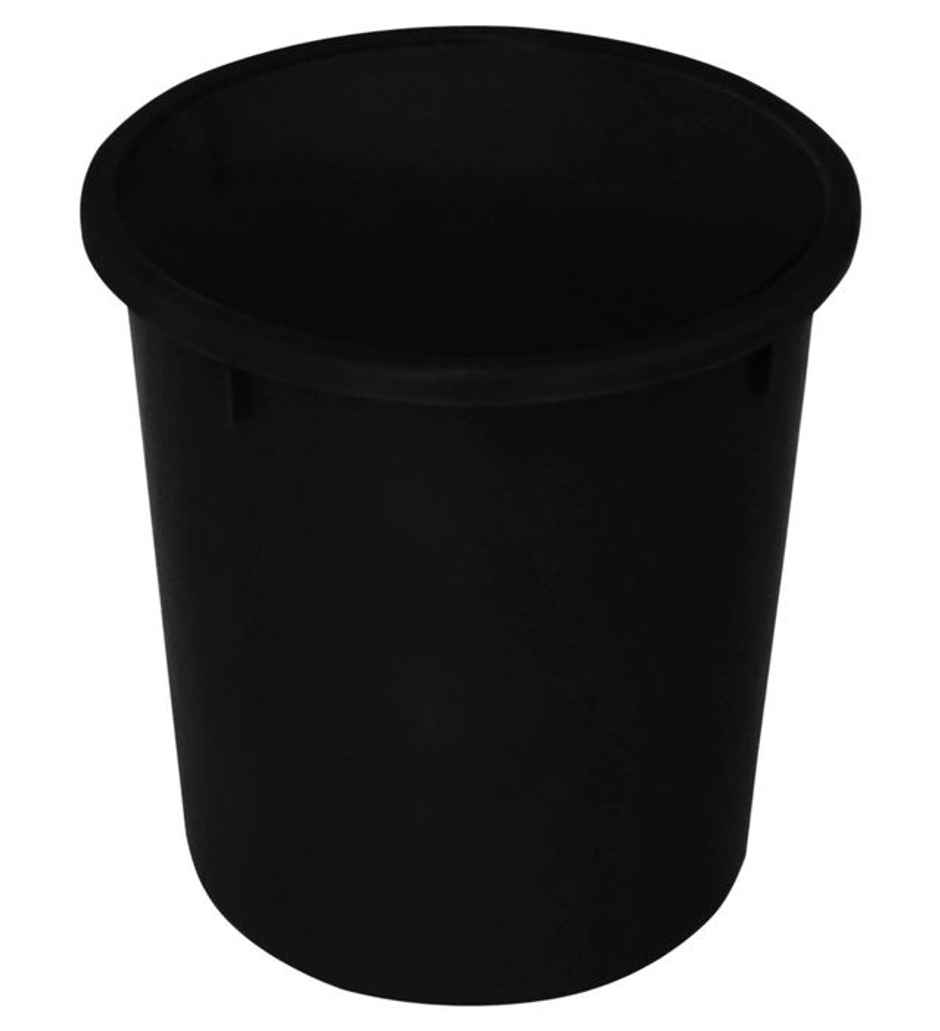 Kuber Industries Plastic 5 L Round Open Top Dustbin|Solid Color & Durable Plastic|(Black)