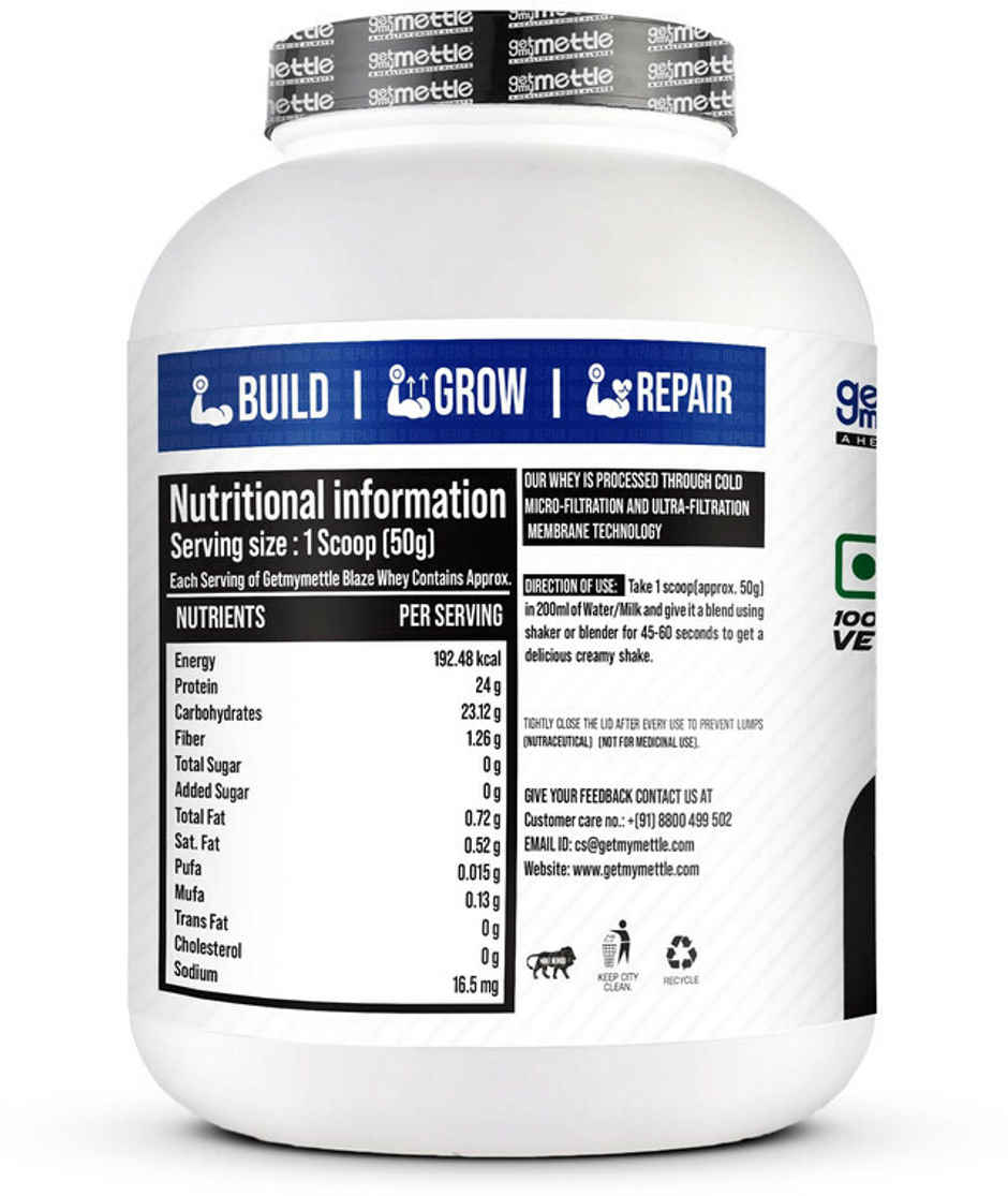 Getmymettle Blaze Whey Protein (Malai Kulfi)