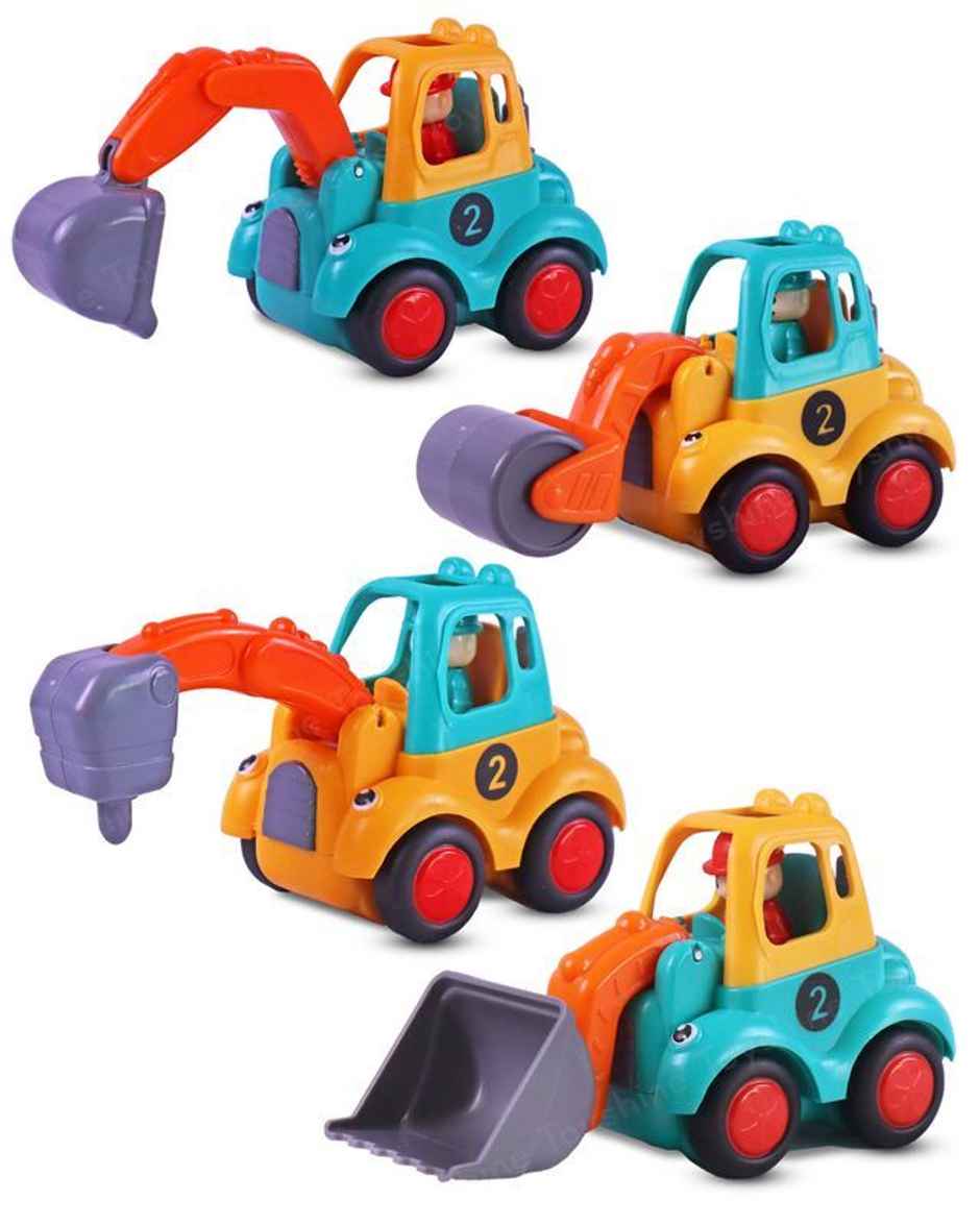 Toyshine Pack Of 3 Friction Powered Construction Vehicle Automobile Car Toy Set