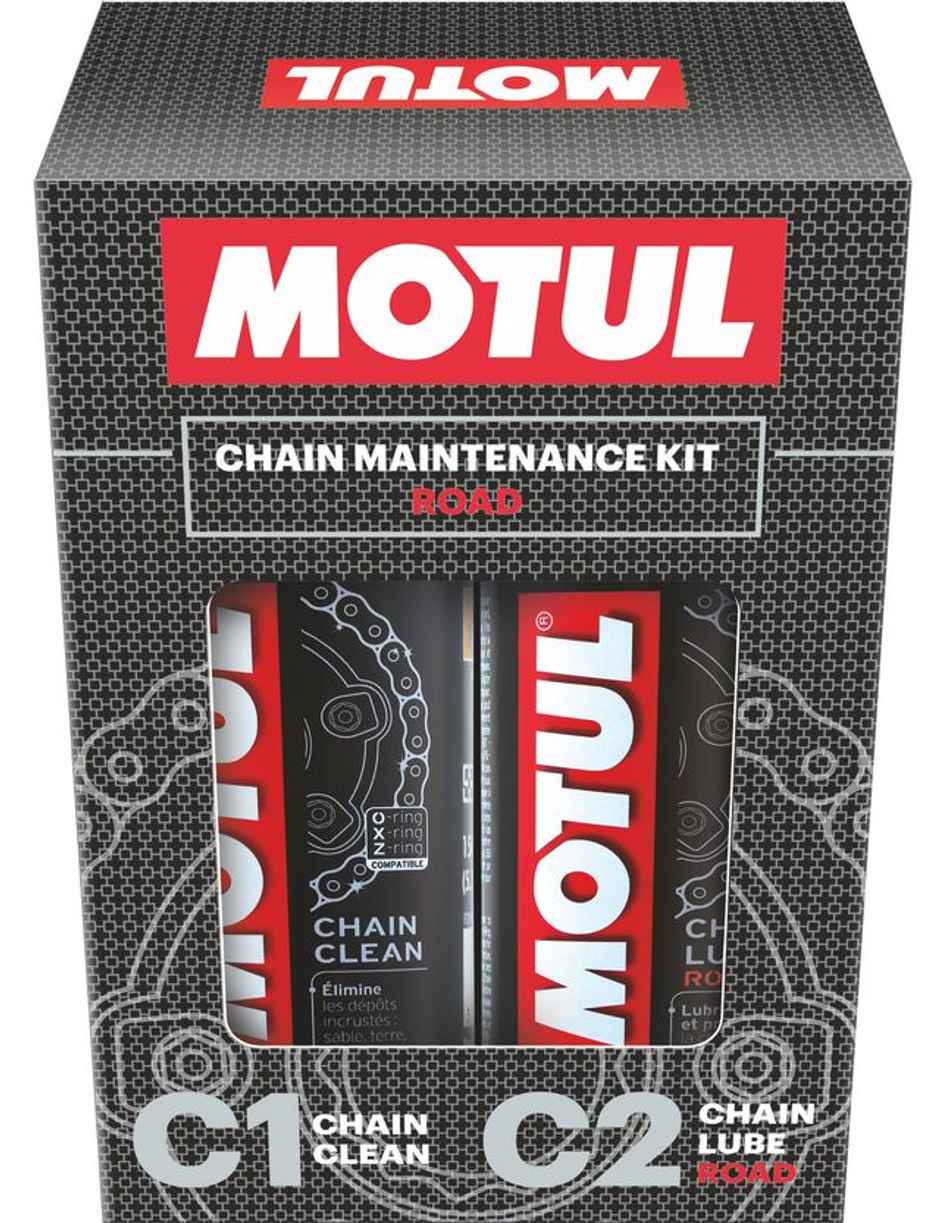 Motul Combo of C2 Chain Lube | 400 ml) and C1 Chain Clean for All Bikes | 400 ml