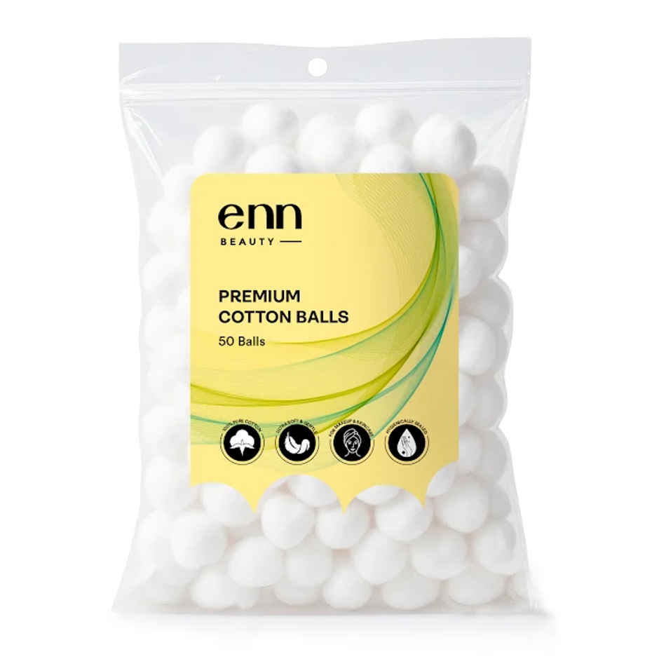 ENN Beauty Premium Cotton Balls Pure Soft Lint Free Highly Absorbent