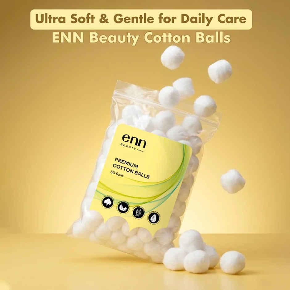 ENN Beauty Premium Cotton Balls Pure Soft Lint Free Highly Absorbent