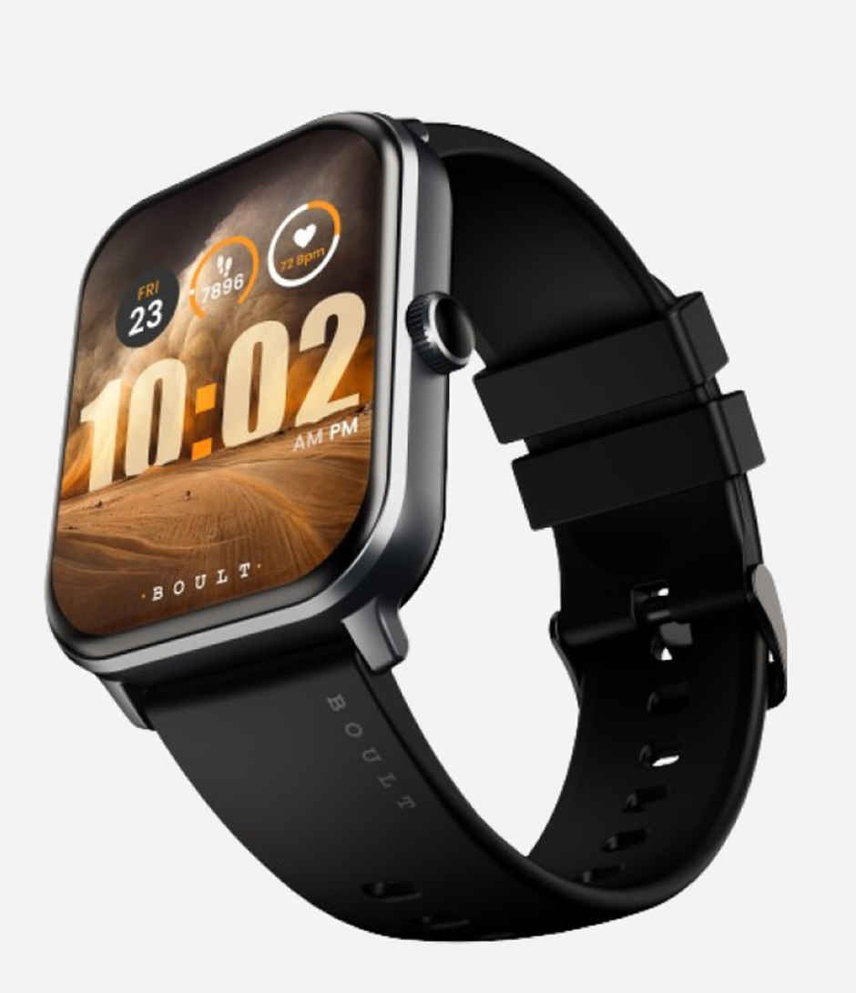 GOBOULT (Formerly Boult) Drift+ Bluetooth Calling, 1.85" HD, 500 nits, Spo2 Smartwatch | Jet Black