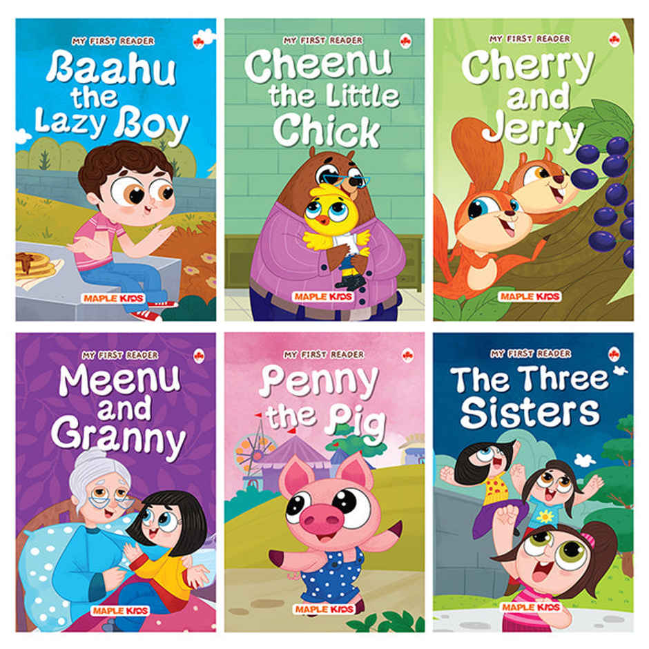 Story Books for Kids - First Reader (Illustrated) (Set of 6 Books) - Phonic stories