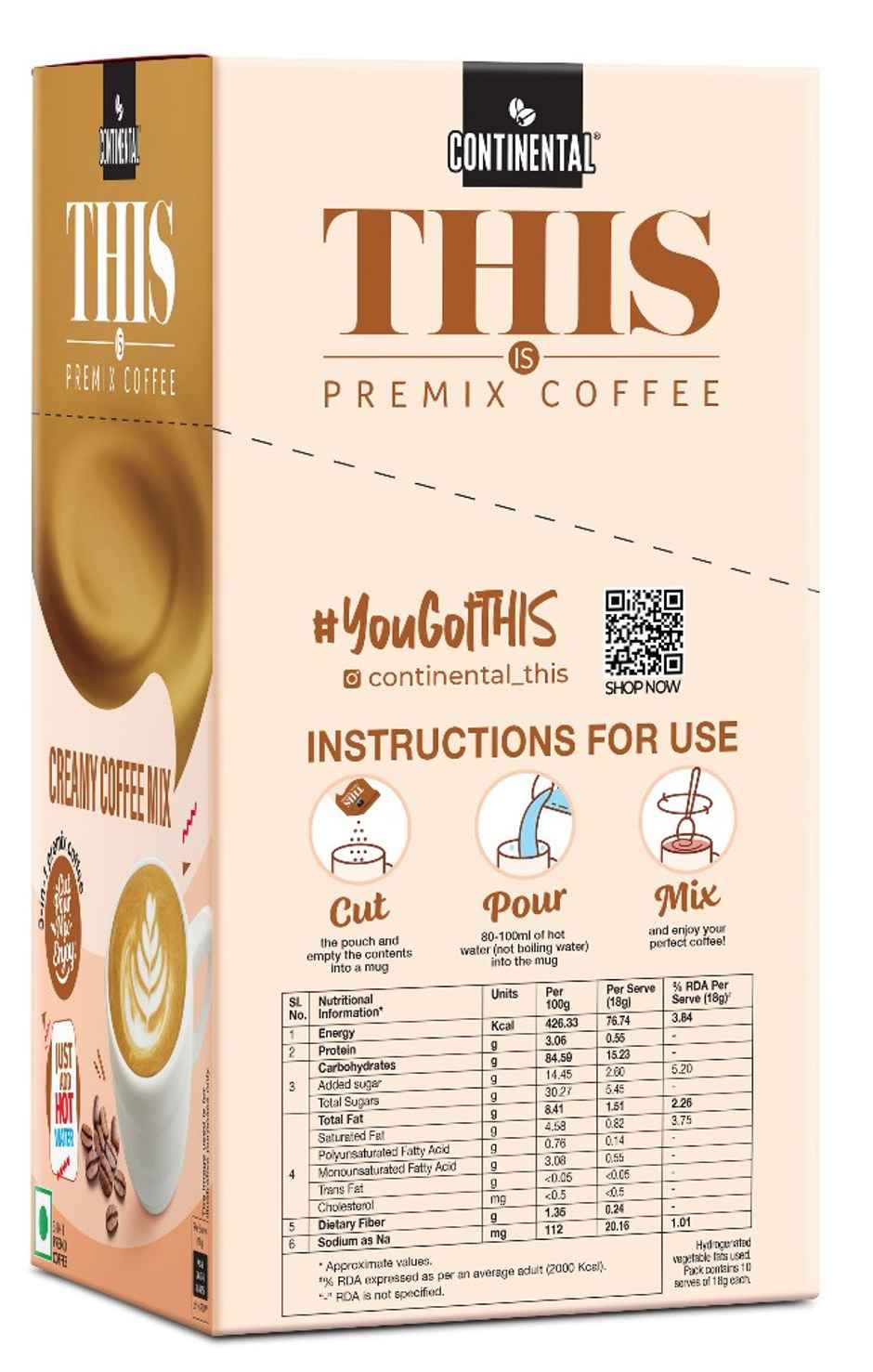 Continental THIS Premix Coffee Powder - Creamy | Sachet