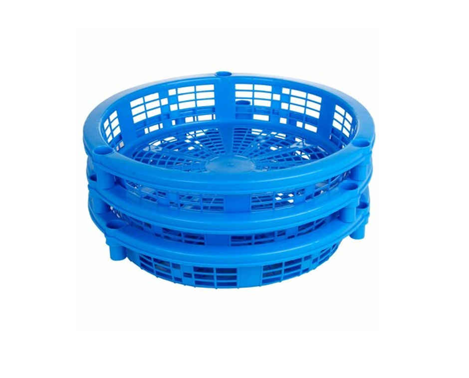 Princeware Maria Round Kitchen Trolley With Wheels 3 Rack- Blue