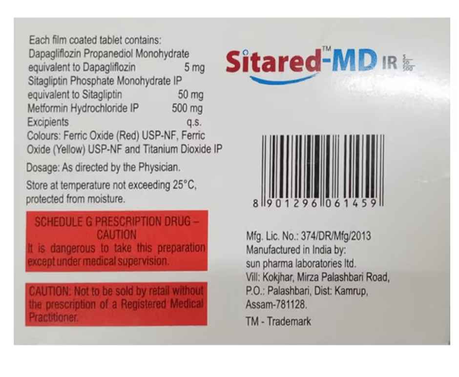 Sitared-MD IR 5/500/50mg Tablet