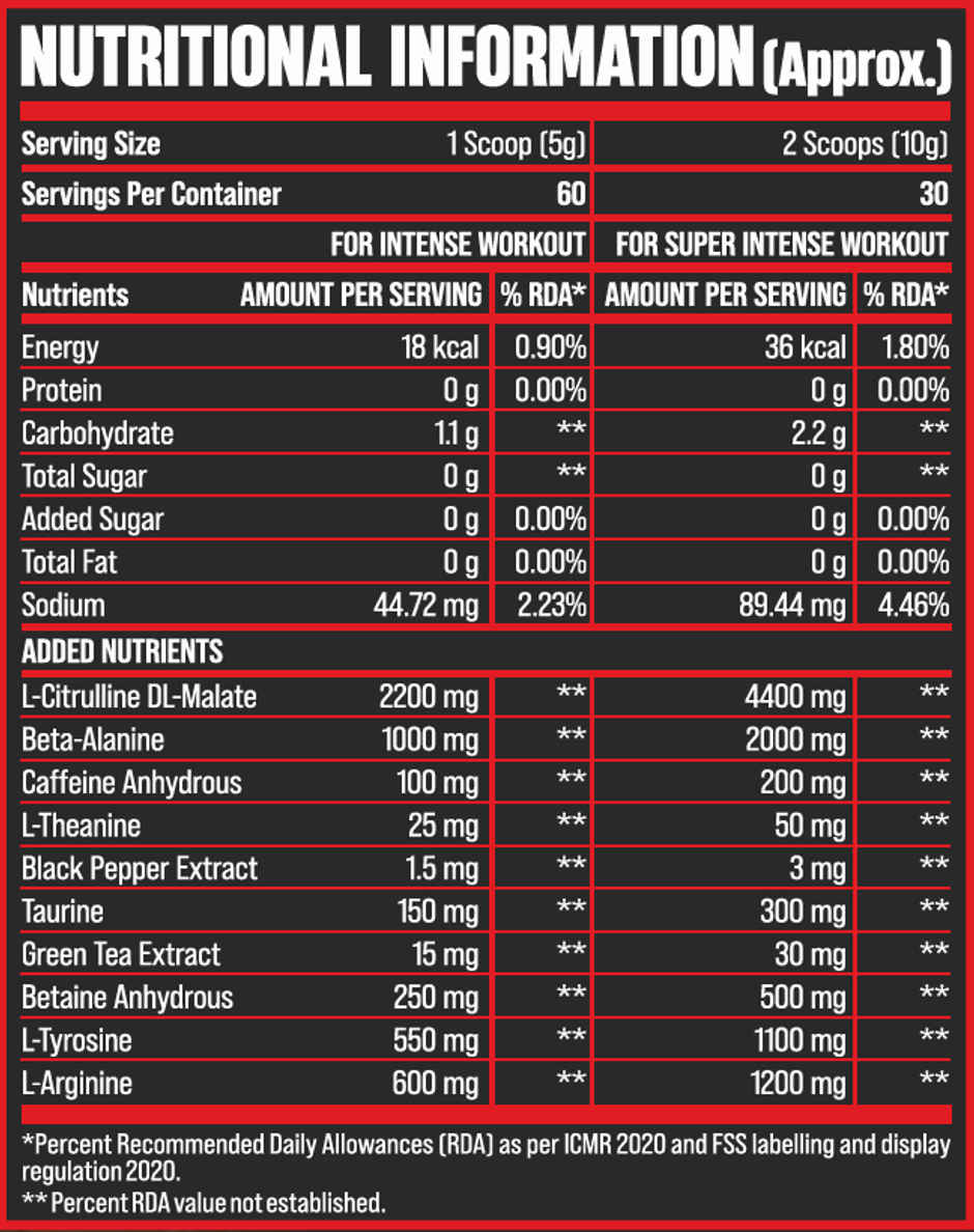Bigmuscles Nutrition Karnage Pre-Workout Sex On The Beach