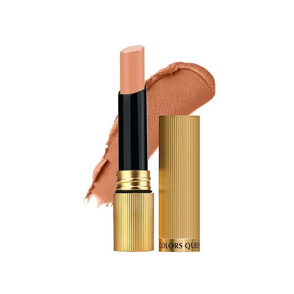 Colors Queen Hold Up Full Day Non| Matte Waterproof Lipstick for Women | 121 | Caramel Nude