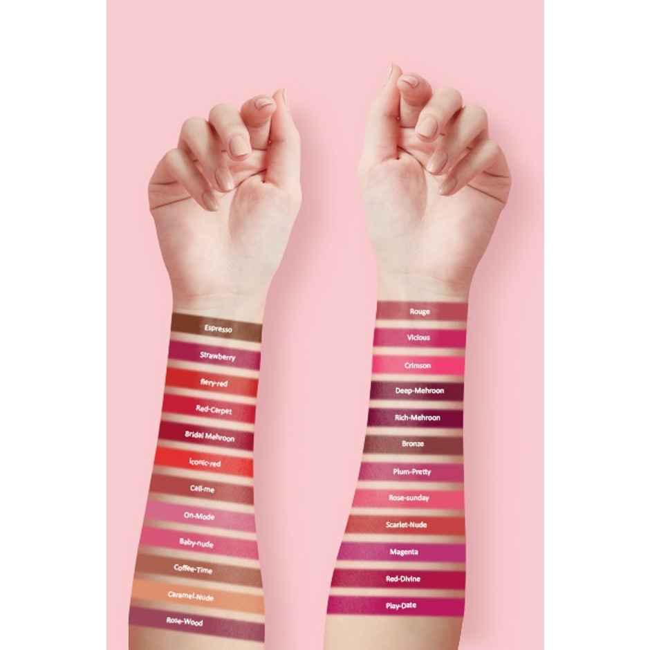 Colors Queen Hold Up Full Day Non| Matte Lipstick Waterproof Lipstick for Women | 120 | Rose Sunday