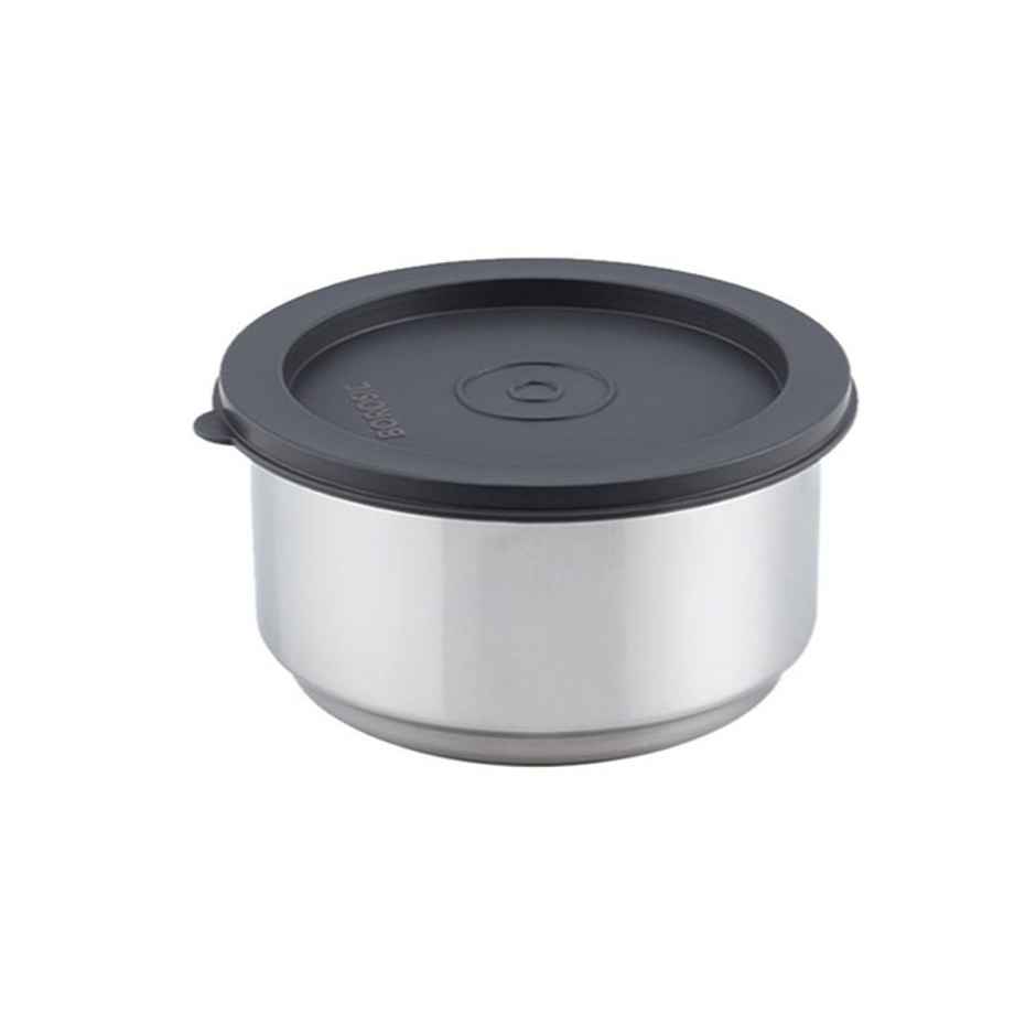 Borosil Carry Fresh Stainless Steel Insulated Lunch Box With Bag (280 ml + 280 ml) - Horizontal