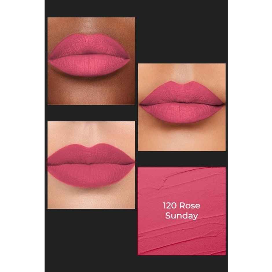 Colors Queen Hold Up Full Day Non| Matte Lipstick Waterproof Lipstick for Women | 120 | Rose Sunday