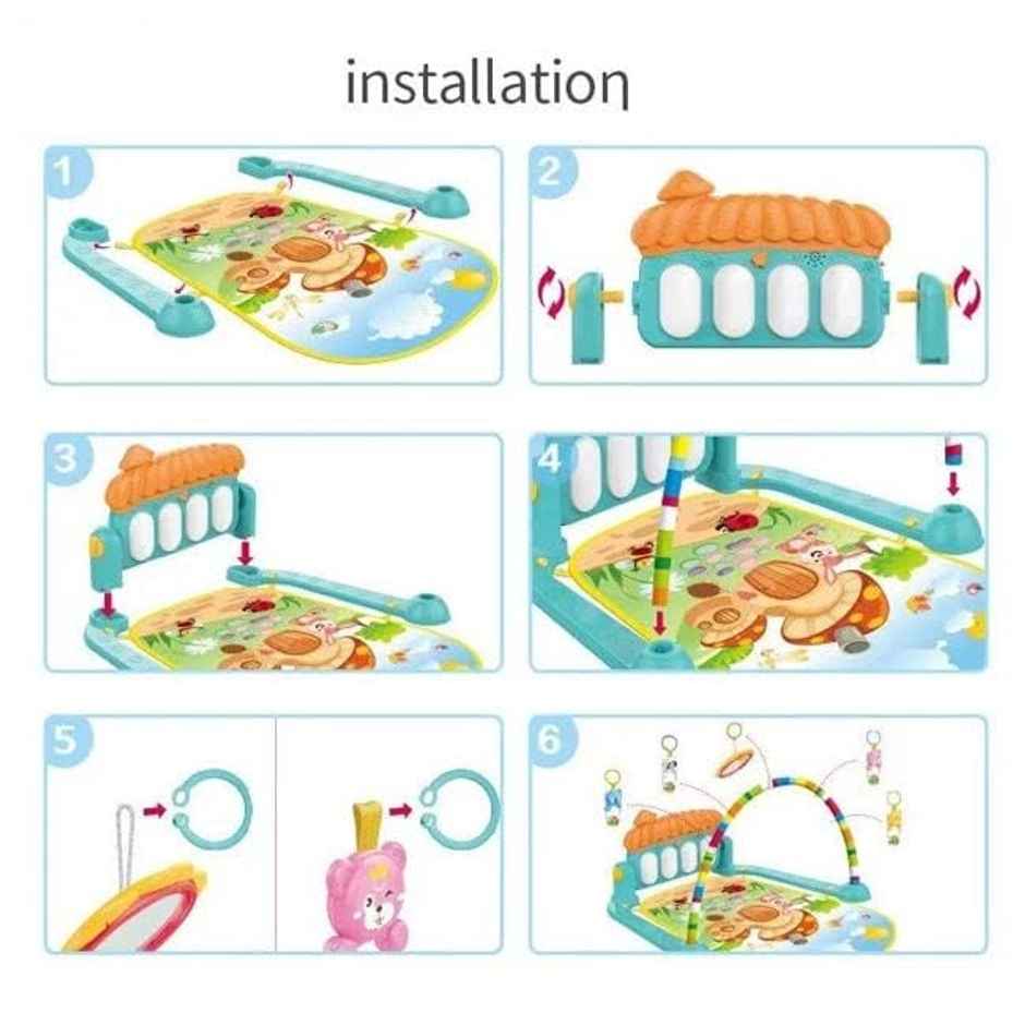 Storio Baby Products Musical Keyboard Mat Piano Gym Mat | Multicolour