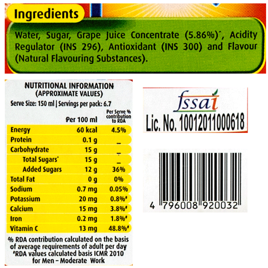 Real Fruit Power Grape Juice