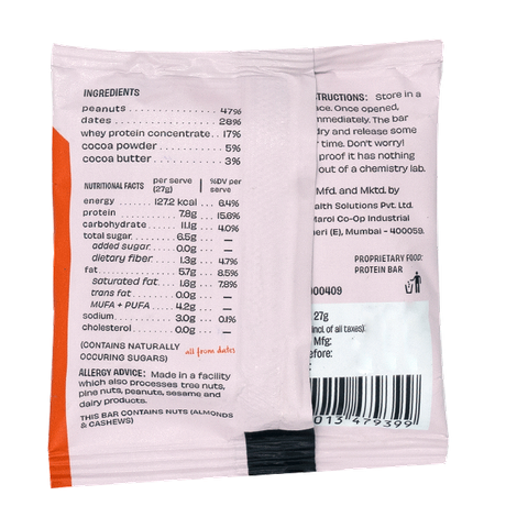 The Whole Truth Peanut Cocoa Mini Protein Bar No Sugar