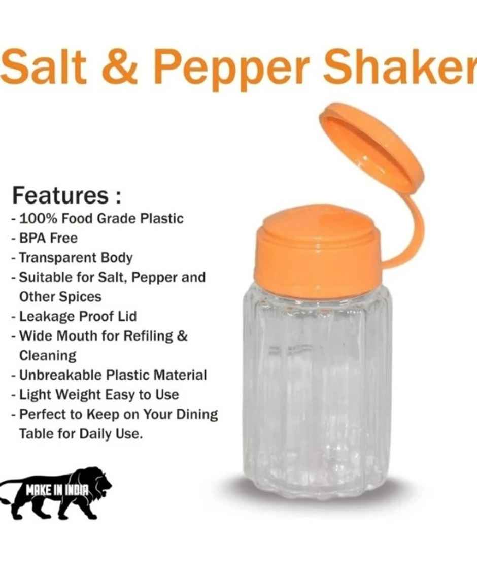 Nayasa Peppy Salt and Pepper Set | Bpa Free Plastic Salt and Pepper Shakers | Red