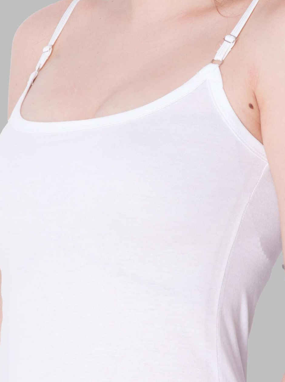 Dollar Missy Women's Combed Cotton Camisole | Pack Of 2 - White - M