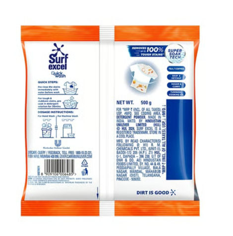 Surf Excel Quick Wash Detergent Powder