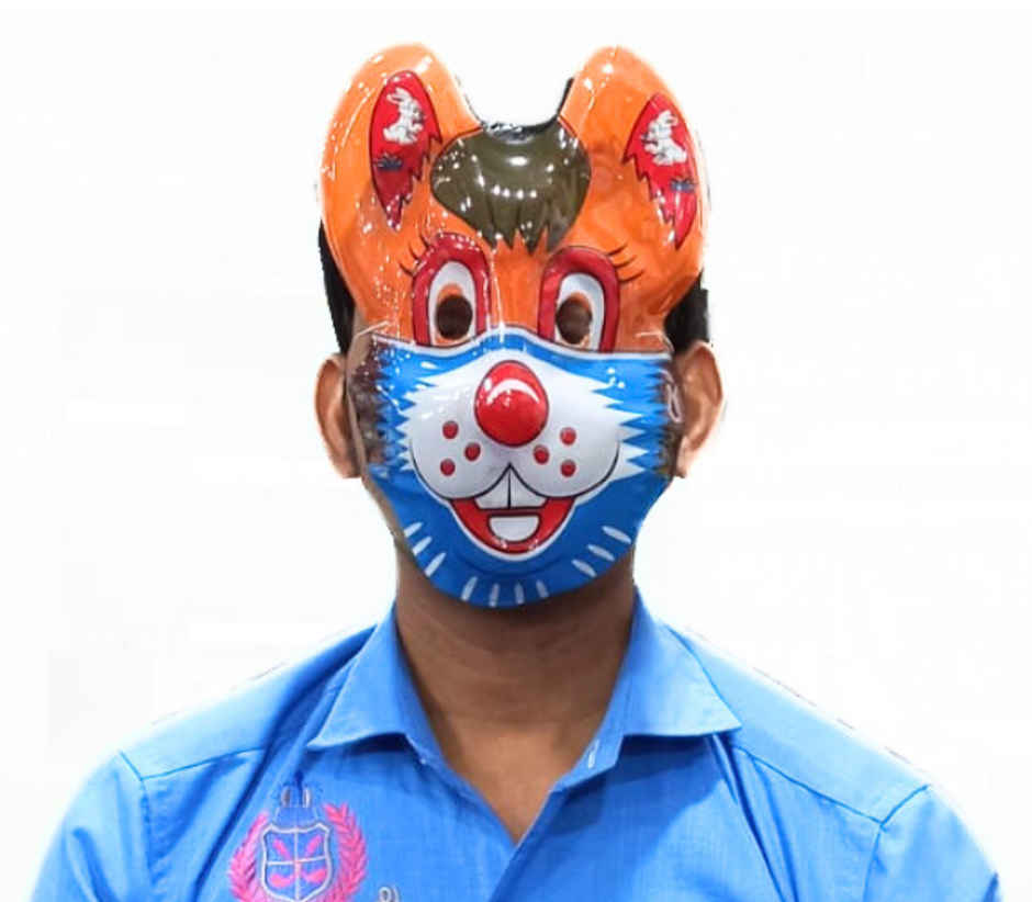 Animal Face Mask| Plastic| Colour May Vary | Se7en