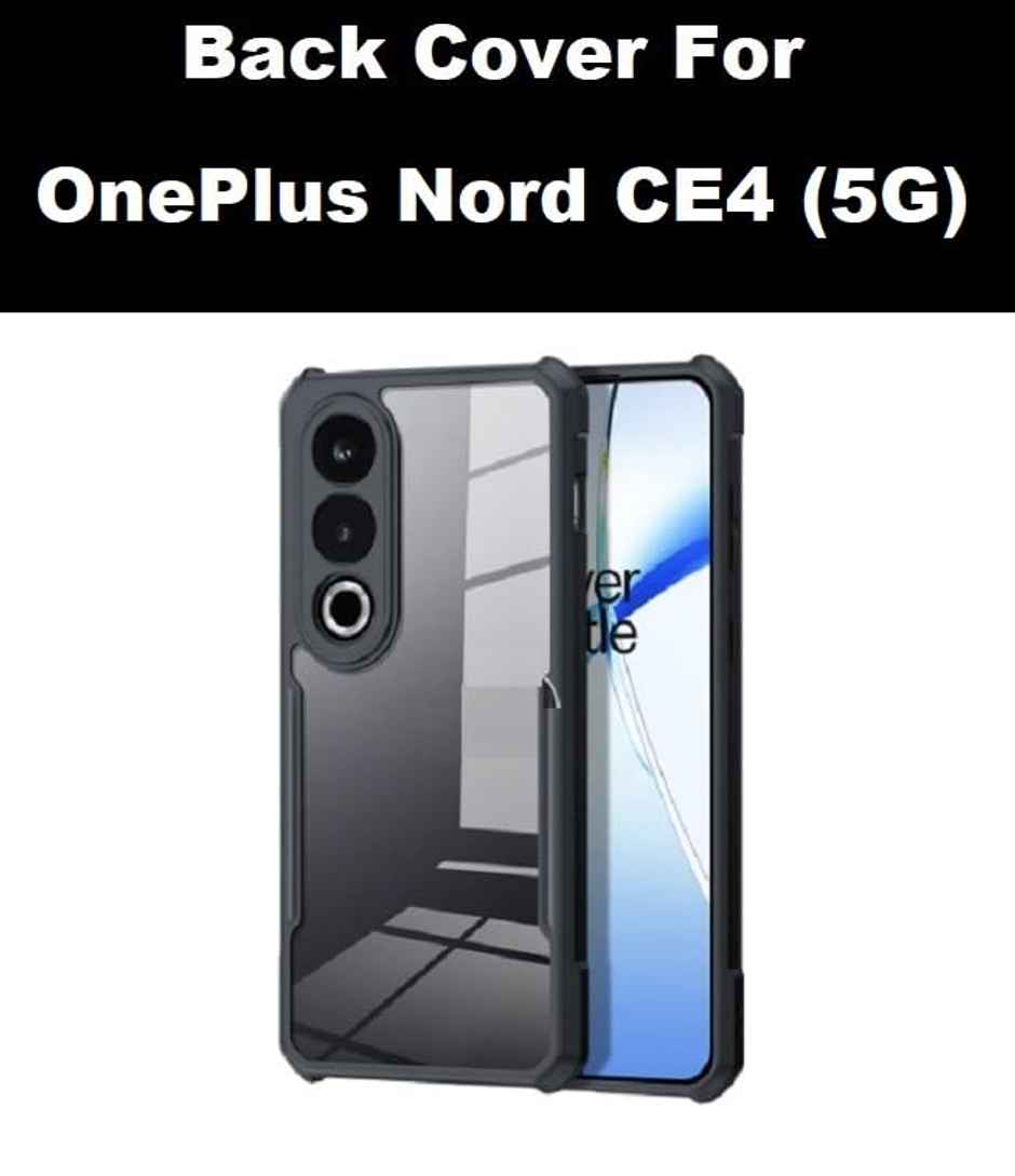 Kwine Case Oneplus Nord Ce 4 Back Cover - Black Bordered Transparent Case